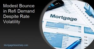 Modest Bounce in Refi Demand Regardless Of Rate Volatility