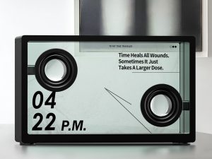 The 21.5-Inch Transparent Speaker That Animates Lyrics to Match Your Music