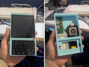 This BlackBerry Cyberdeck Brings Back the QWERTY Keyboard, Powered by an old Intel Compute Stick